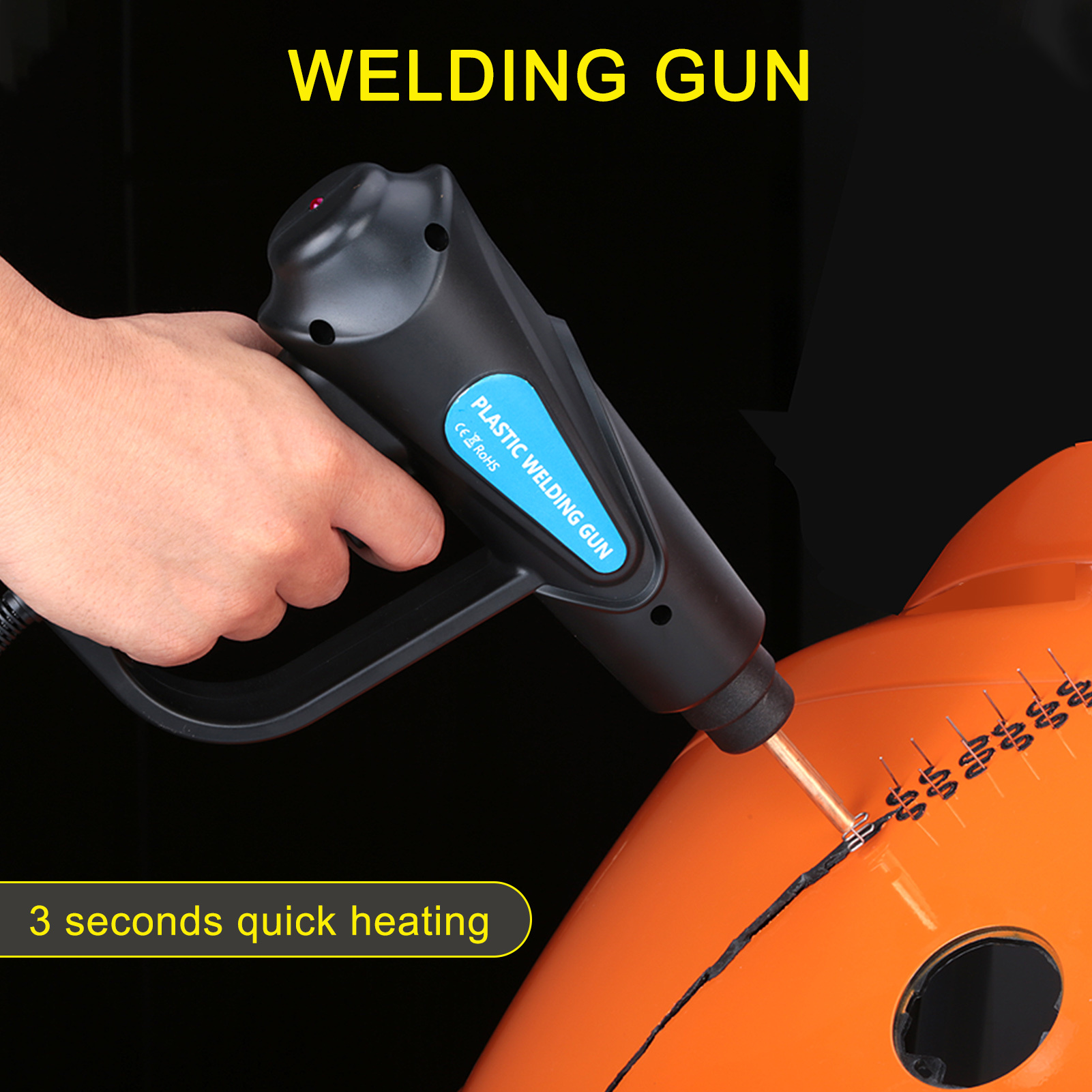 Máquina Soldar em plástico 70W solda todo o tipo de plástico incluí 200 ...